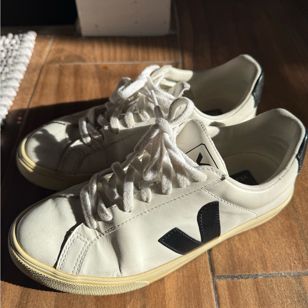 Veja White and Black Sneakers